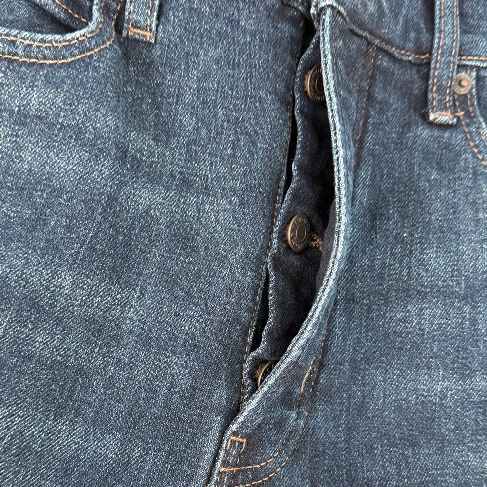 Old Navy Jeans Wm 12 Tall Extra High Rise Curvy Ski Hi Straight Dark Wash Slim - Picture 7 of 13